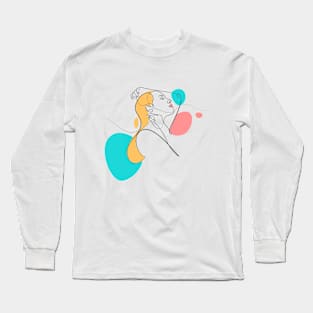 Women Pose in Lineart Long Sleeve T-Shirt